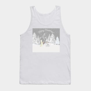 Bunnies in the snow Tank Top